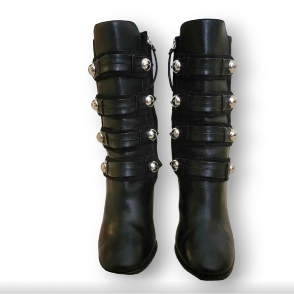 Isabel Marant Combat Boots Black Leather Ankle 7 37 Arnie Brandenburg Winter - Picture 4 of 10